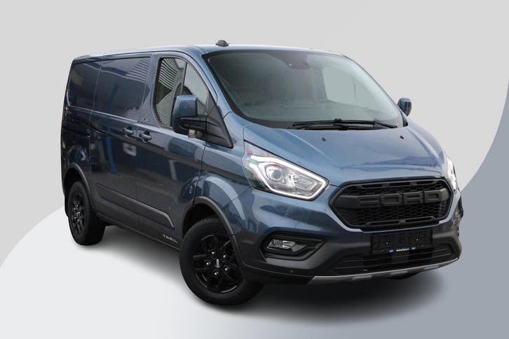Ford Transit Custom 300 2.0 TDCI L1H1 Trail, Auto's, Bestelauto's, Lease, Handgeschakeld, Blauw, Ford, Financial lease, Stof, Diesel