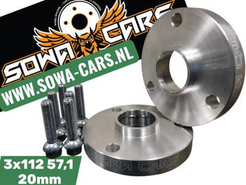 Spoorverbreders Spacers Smart Fortwo 3x112 57,1 20mm, Verzenden