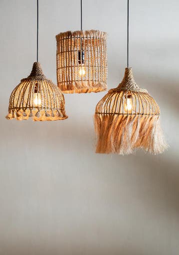 De Abaca Tassel Hanglamp - Naturel - S, Verzenden, Nieuw