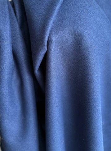 Elegante blauwe kasjmiermantelstof - Textiel - 2.44 m - 1.5