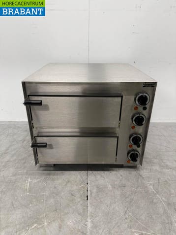 RVS Ascobloc Dubbele Pizzaoven 2 x 35 cm Steen 230V Horeca, Ophalen of Verzenden, Nieuw zonder verpakking