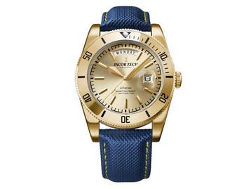Veiling - Jacob Zech Horloge Athena Goud 42mm, Nieuw