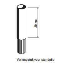 Verlengstuk voor standpijp 2,5 x 30 cm
