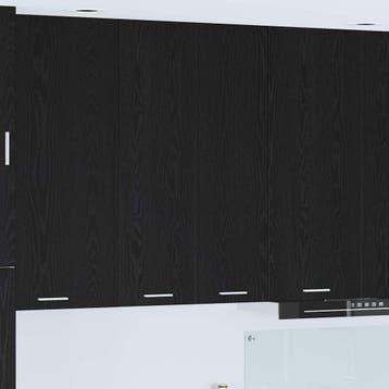 vidaXL Hangkast met opslag Zwart Eiken 60 x 31 x 100 cm, Verzenden, Nieuw, Zwart