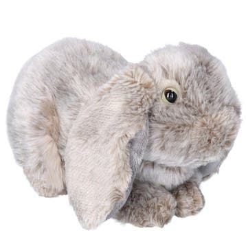 Nature Planet hangoor konijn knuffel - grijs - 28 cm, Verzenden, Nieuw