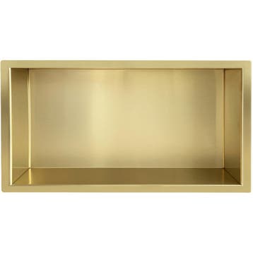 Wiesbaden Demis Inbouwnis - 30x60x10cm - Geborsteld Messing, Ophalen of Verzenden, Nieuw, Rvs