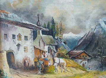 Europese school (XX) - Tirooltafereel, Antiek en Kunst