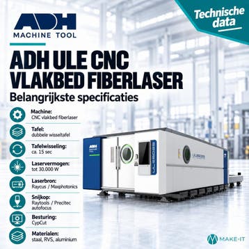 ADH ULE CNC vlakbed fiberlaser