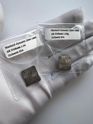 Mariniden-dynastie Silver Dirham AD 1244-1456 (2 coins)