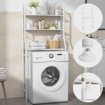 Stijlvolle Wasmachine Opbergrek - 3 Laags Vrijstaande Badkam, Verzenden, Nieuw