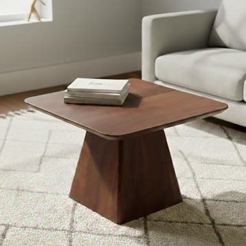 Salontafel Mangohout Salontafel Mick Vierkant Bruin 60x60 cm, Verzenden, Vierkant, Nieuw, Industriële meubels