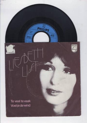 Liesbeth List – Te Veel Te Vaak / Voel Je De Wind (1-7-Viny, Cd's en Dvd's, Vinyl Singles, Ophalen of Verzenden, Nieuw in verpakking