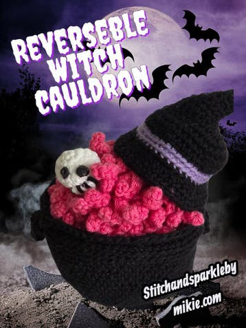 Reversible Witch Cauldron – Handgemaakte Halloween Ami, Kinderen en Baby's, Verzenden, Nieuw