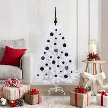 vidaXL Kunstmatige Inklapbare Kerstboom Wit 120 cm PVC en, Diversen, Kerst, Verzenden, Nieuw