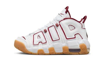 Nike Air More Uptempo White Team Red Gum Light Brown (GS), Nieuw