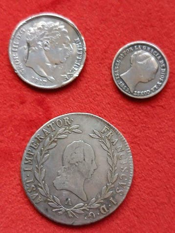 Oostenrijk. Francisco I. Lot of 3 silver 1817/1853 (Zonder