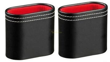 Backgammon Kunstlederen Dobbelbeker - 2 stuks | Philos -, Verzenden, Nieuw