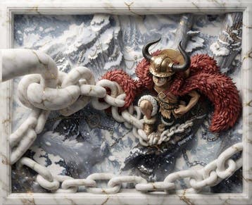 Makayhos - [Canvas] Luffy Elbaf – The Golden Shackle King, Nieuw