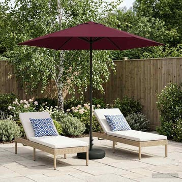 vidaXL Tuinparasol met Basis 230 x 230 cm Polyester, Verzenden, Nieuw, 2 tot 3 meter