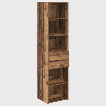 Hoge Houtkleurige Kast voor Woonkamer en Hal - Tijdloos Desi, Verzenden, Nieuw