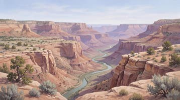 Canyon fotobehang – rotsen en rivier behang op maat, Verzenden, Fotobehang
