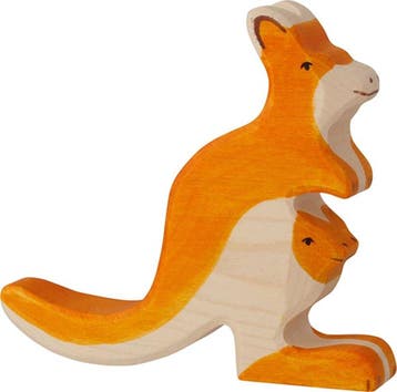 Holztiger houten kangoeroe met jong van €14,99 voor €12,90, Ophalen of Verzenden, Nieuw