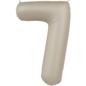 Folie Ballon cijfer 7 Cream Latte 86 cm, Verzenden, Nieuw, Feestartikel, Verjaardag