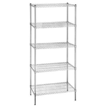 GGM Gastro | Stalen stellingrek - 900x450mm - 5 schappen - |, Verzenden