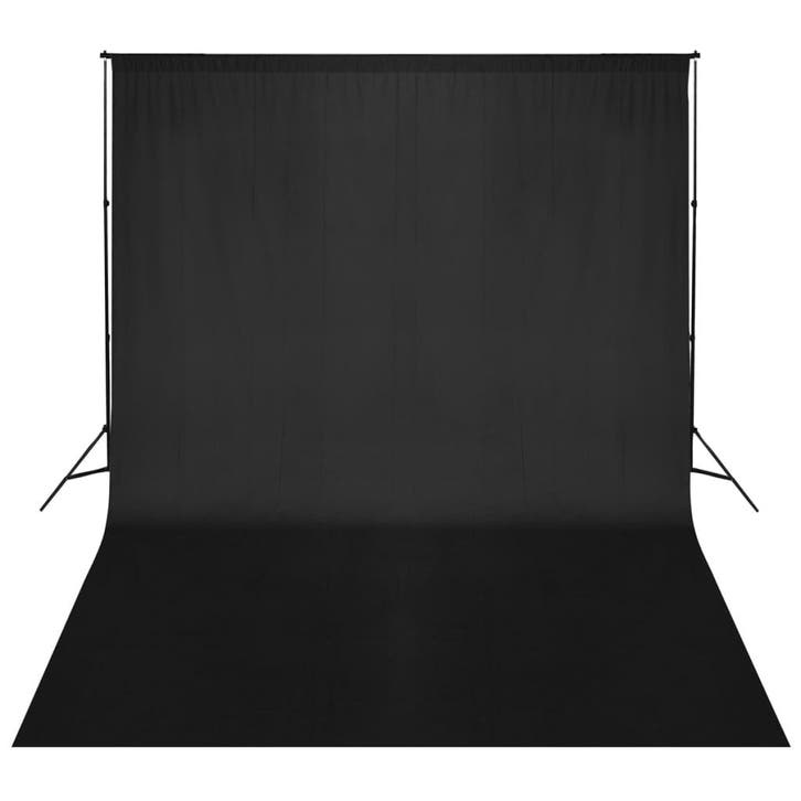 vidaXL Achtergrondsysteem 500x300 cm zwart, Audio, Tv en Foto, Fotografie | Fotostudio en Toebehoren, Nieuw, Verzenden