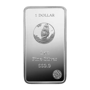 25 x 1 Oz Zilverbaren Ascension Island, Verzenden