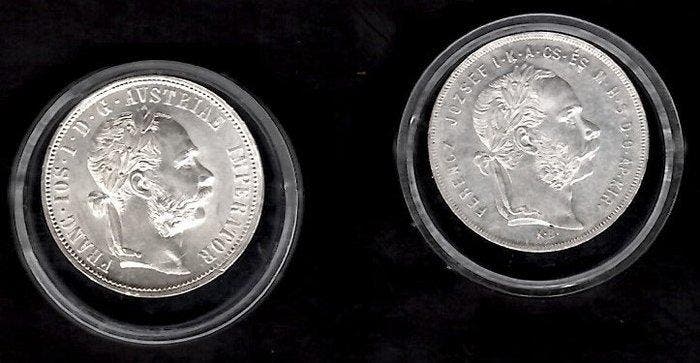 Oostenrijk. 1 Forint/1 Gulden 1877/1879 (Zonder, Postzegels en Munten, Munten | Europa | Niet-Euromunten