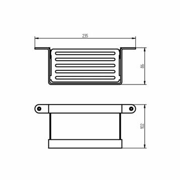 Badkamerrekje Haceka Ixi 60x11 cm RVS, Ophalen of Verzenden, Nieuw