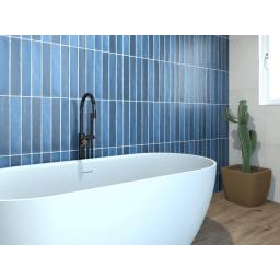 Wandtegel Ragno Sense Jeans Langwerpig Blauw Mat 6,5x39,5, Nieuw, 20 tot 40 cm, 10 m² of meer, Wandtegels