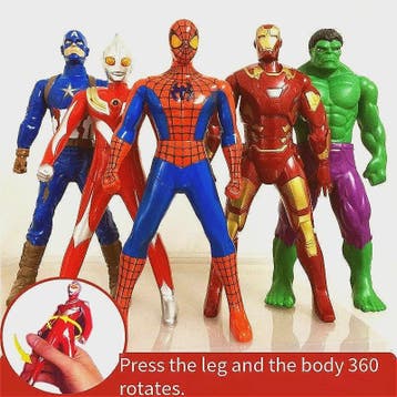 5-delige Actiehelden Figuren Set - Spiderman, Iron Man, Hulk, Verzenden, Nieuw