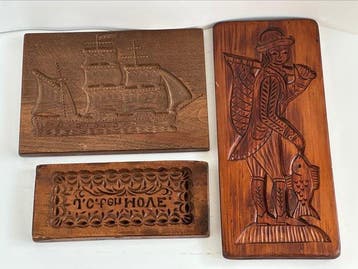 Decoratief ornament (3) - Nederland - Houten Plank/Spekulas