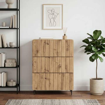 vidaXL Ladenkast 66 x 34,5 x 92 cm Bewerkt hout Artisanaal, Verzenden, Nieuw