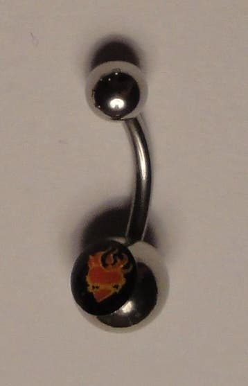 Navel piercing Flaming Heart, Verzenden, Nieuw