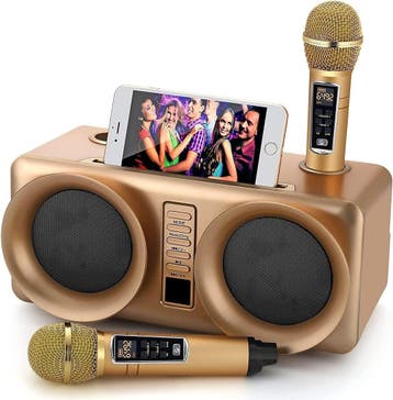 Bluetooth Karaoke Speaker 30W | Laatste Stuk! | Goud, Ophalen of Verzenden, Zo goed als nieuw, Complete set