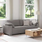 vidaXL 3-Zits Bank Taupe 220 cm Stof, Huis en Inrichting, Verzenden, Stof, 200 tot 250 cm, Driepersoons
