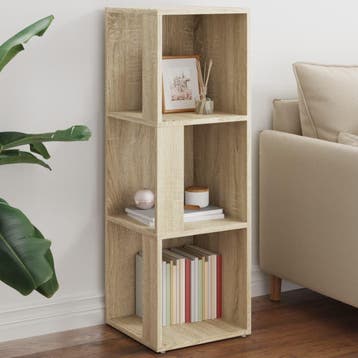 vidaXL Hoekkast 33x33x100 cm bewerkt hout sonoma, Verzenden, Nieuw