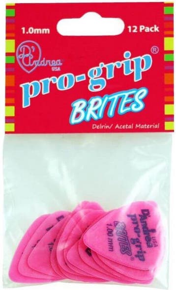 DAndrea - Pro-Grip Brites - plectrum - 1.00 mm - 12-pack, Muziek en Instrumenten, Instrumenten | Toebehoren, Ophalen of Verzenden