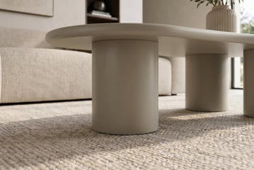 Salontafel ORGANIKO 130cm greige beige - 48553, Ophalen of Verzenden, Nieuw
