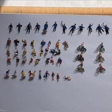 Preiser H0 - Modeltreinlandschap (53) - Set met losse, Nieuw
