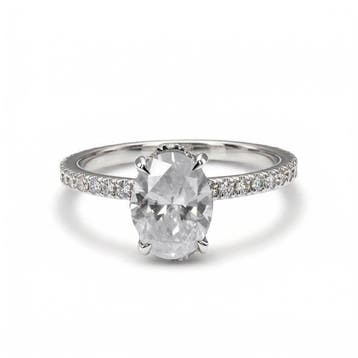 Zonder minimumprijs - Ring - 14 karaat Witgoud - 1.47ct. tw., Nieuw