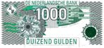 Bankbiljet 1000 gulden 1994 kievit UNC, Postzegels en Munten, Bankbiljetten | Nederland, Verzenden