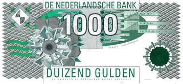 Bankbiljet 1000 gulden 1994 kievit UNC, Verzenden