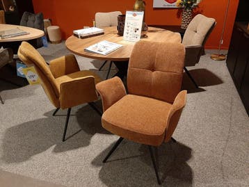 Armstoelen Anmore draaibaar (set van 6) **SHOWROOMMODEL**, Nieuw, Stof