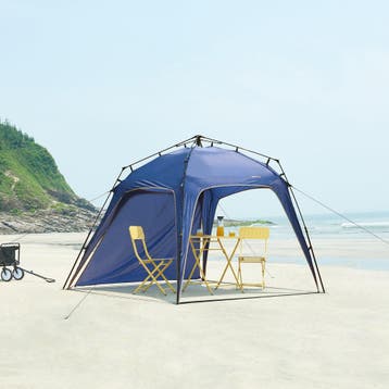LED Paviljoen Barendrecht partytent 250x250x190 cm blauw pro, Tuin en Terras, Verzenden, Nieuw