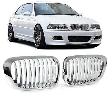Chromen grillen passend voor BMW 3 serie E46 coupe en cab..., Auto-onderdelen, Verzenden, Nieuw