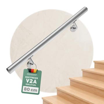 Trapleuning Zilver Roestvrij Staal 80x4,2cm (Deco artikelen), Verzenden, Nieuw